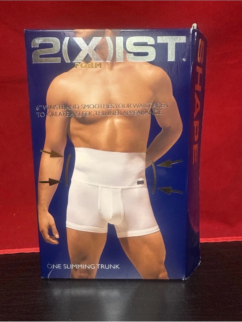 2(x)ist Mens Medium BLACK FORM SHAPE Trunk Briefs COTTON Shapewear slimming New!